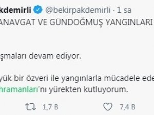 Bakan Pakdemirli, Manavgat Yangınının Kontrol Altına Alındığını Duyurdu