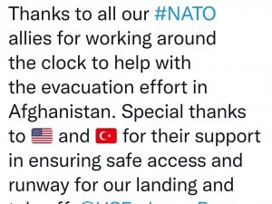 Çekya’dan Afganistan’daki Tahliye Çalışmaları İçin Türkiye’ye Teşekkür