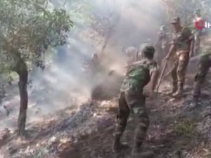 Azerbaycan Lerik’teki Orman Yangınını Söndürme Çalışmaları Sürüyor