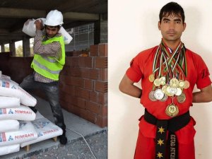Afganistan’ın Kick Boks Şampiyonu, Erzincan’da İnşaatlarda Çalışarak Geçimini Sürdürüyor