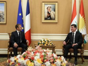 Fransa Cumhurbaşkanı Macron, Ikby Başkanı Barzani İle Görüştü