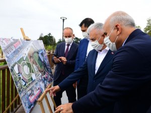 Ak Parti Genel Başkan Vekili Yıldırım Ve Bakan Kurum Millet Bahçesi’nde İncelemelerde Bulundu