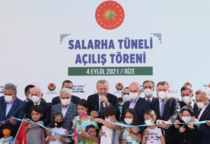 Cumhurbaşkanı Erdoğan Salarha Tüneli'nin Açılışını Gerçekleştirdi