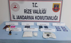 Rize'de uyuşturucu operasyonunda 2 şüpheli gözaltına alındı