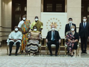 Cumhurbaşkanı Erdoğan, Gana’nın Ankara Büyükelçisi Ashietey-odunton’u Kabul Etti