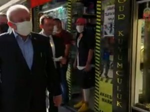 Tbmm Başkanı Şentop, Tekirdağ’da Çarşı Esnafını Gezdi