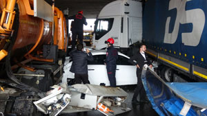 Trabzon’da 7 Araçlı Zincirleme Trafik Kazası: 3 Yaralı