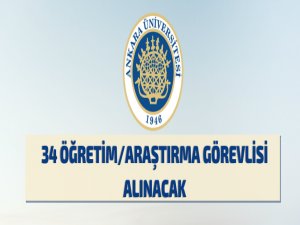 Ankara Üniversitesi'nden Araştırma-Öğretim Görevlisi alım ilanı