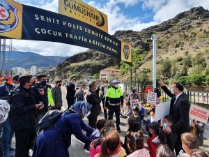 Gümüşhane’de Trafik Eğitim Parkı Yeniden Çocuklarla Buluştu