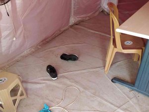 Giresun’daki Aşı Çadırına Zarar Verildi