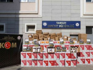 Samsun’da 4 Milyon 230 Bin Dal Bandrolsüz Makaron Ele Geçirildi
