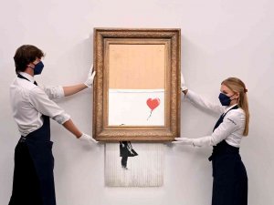 İ̇ngiliz Sanatçı Banksy’nin Eseri Rekor Fiyata Alıcı Buldu