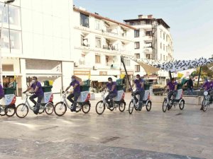 Altınordu’da ‘Bisikletli Temizlik Timi’ Görev Başında