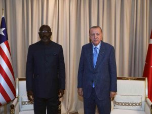 Cumhurbaşkanı Erdoğan, Liberya Devlet Başkanı Weah İle Bir Araya Geldi