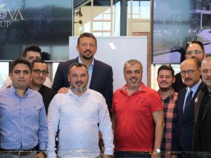 Tbf Başkanı Türkoğlu’ndan, Semt77 Yalovaspor Başkanı Tuna’ya Ziyaret