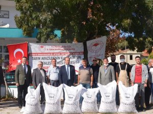 30 Çiftçi Ailesine 15 Bin Kilogram Acı Bakla Tohumu
