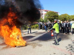 Yozgat Emniyet Müdürlüğünde Deprem Ve Yangın Tatbikatı Yapıldı