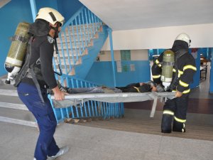 Yüksekova’da Yangın Tatbikatı