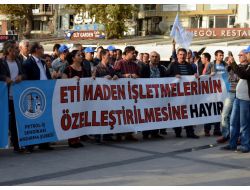 Bor Madenlerinin Özelleştirilmesine Karşı Eylem Yaptılar