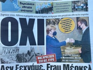 Yunan Gazetelerinden Merkel’e: "Unutmadık Bize 322 Milyar Borçlusunuz"
