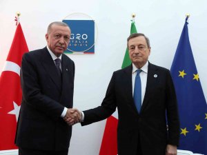 Cumhurbaşkanı Erdoğan, İ̇talya Başbakanı Draghi’yi Kabul Etti