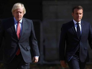 İ̇ngiltere Başbakanı Johnson İle Fransa Cumhurbaşkanı Macron Görüştü