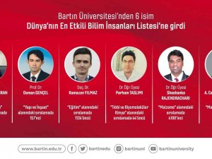 Bartın Üniversitesinden 6 Akademisyen Dünyanın En Etkili Bilim İnsanları Listesinde