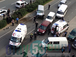 Rize'de Trafik Kazası 1 Yaralı