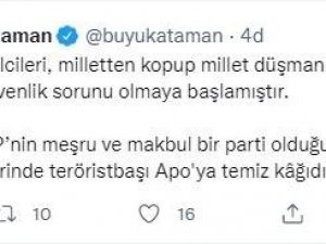 Mhp Genel Sekreteri Büyükataman: “Zilletin Temsilcileri Aklını Başına Almalıdır”