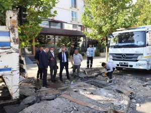 Di̇ski̇ Su Depoları Arası İletim Hattında Oluşan Arızaya Giderdi