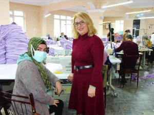 Amasya’da Düğün Salonu Tekstil Atölyesi Oldu
