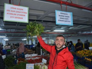 Ispanak Satışları Düşen Esnaf Çareyi Afiş Asmakta Buldu