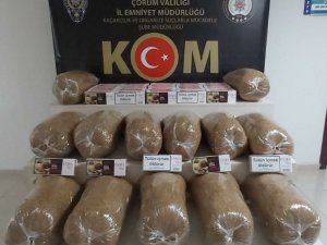 Çorum’da Kaçak Makaron Operasyonu