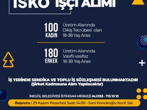 İ̇sko 280 Personel Alacak