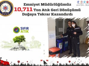 Nevşehir Emniyeti 10 Ton Atık Maddeyi Geri Dönüşüme Kazandırdı