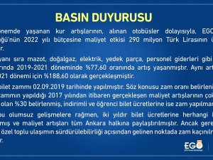 Ego’dan Toplu Taşıma Biletlerine Zam