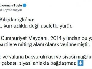 Bakan Soylu: “Mersin Cumhuriyet Meydanı, 2014 Yılından Bu Yana Siyasi Partilere Miting Alanı Olarak Verilmemiştir”