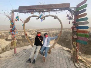 Kapadokya’da Turistlere Rüzgar Engeli