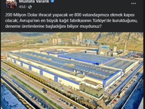 Bakan Varank Açıkladı: Aydın’daki Tesis Deneme Üretimine Başladı