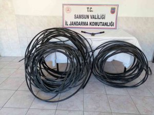 130 Metre Kablo Çalan 3 Kişi Jandarmaya Yakalandı