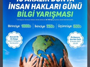 ’10 Aralık Dünya İ̇nsan Hakları Günü’nde Ödüllü Bilgi Yarışması