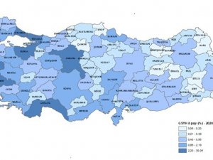 2020 Yılında Gayri Safi Yurtiçi Hasılası En Düşük İl Bayburt Oldu