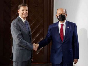 Kktc Cumhurbaşkanı Tatar, Bm Kıbrıs Özel Temsilcisi Stewart’ı Kabul Etti