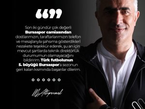 Mehmet Altıparmak’tan Bursaspor Açıklaması