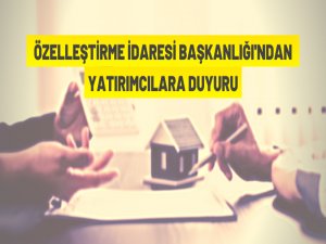 Özelleştirme İdaresi Başkanlığından taşınmaz satışı