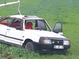 Samsun’da Otomobil Takla Attı: 2 Yaralı