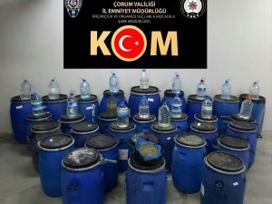 Çorum’da Polisten Kaçak İçki Operasyonu