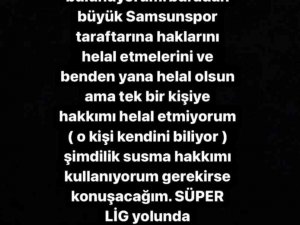 Barış Başdaş’tan Samsunspor’a Sitemli Veda