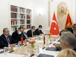 Tbmm Başkanı Şentop, Karadağ Karadağ Parlamento Başkanı Beçiç İle Görüştü