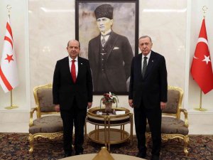 Cumhurbaşkanı Erdoğan, Kktc Cumhurbaşkanı Tatar İle Görüştü